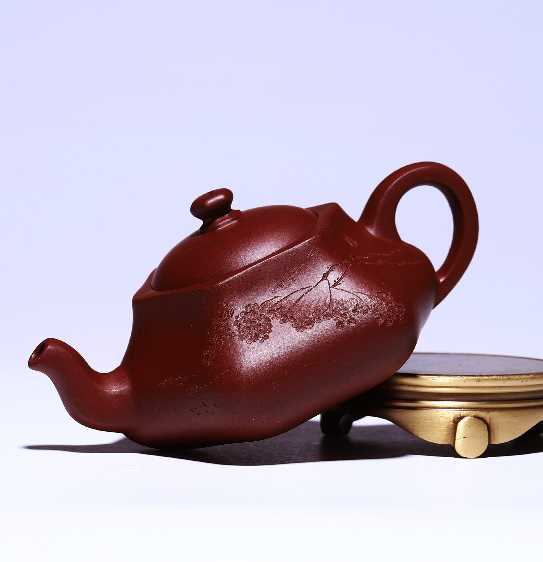 宜兴国工李卢春全手工紫砂壶一泓清泉珍藏老紫泥出水顺畅三秒速干