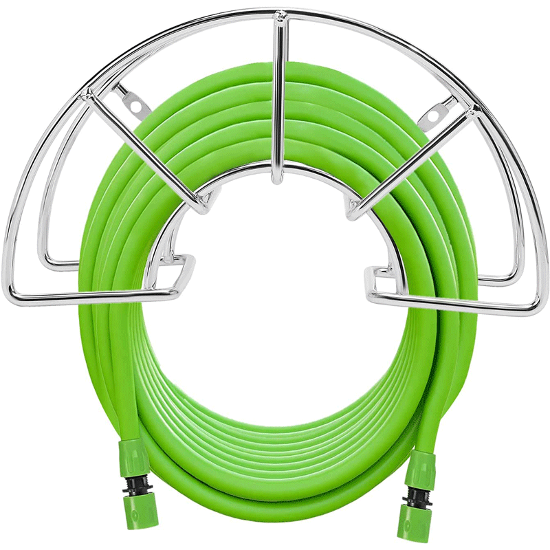 金属防锈花园水管架室外壁挂式软管存储架园艺用品墙面水软管挂架