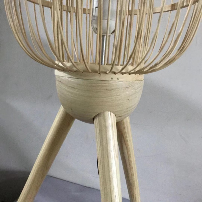 竹编吊灯日式民宿饭店中式灯笼火锅店双层竹签灯笼装饰落地灯台灯