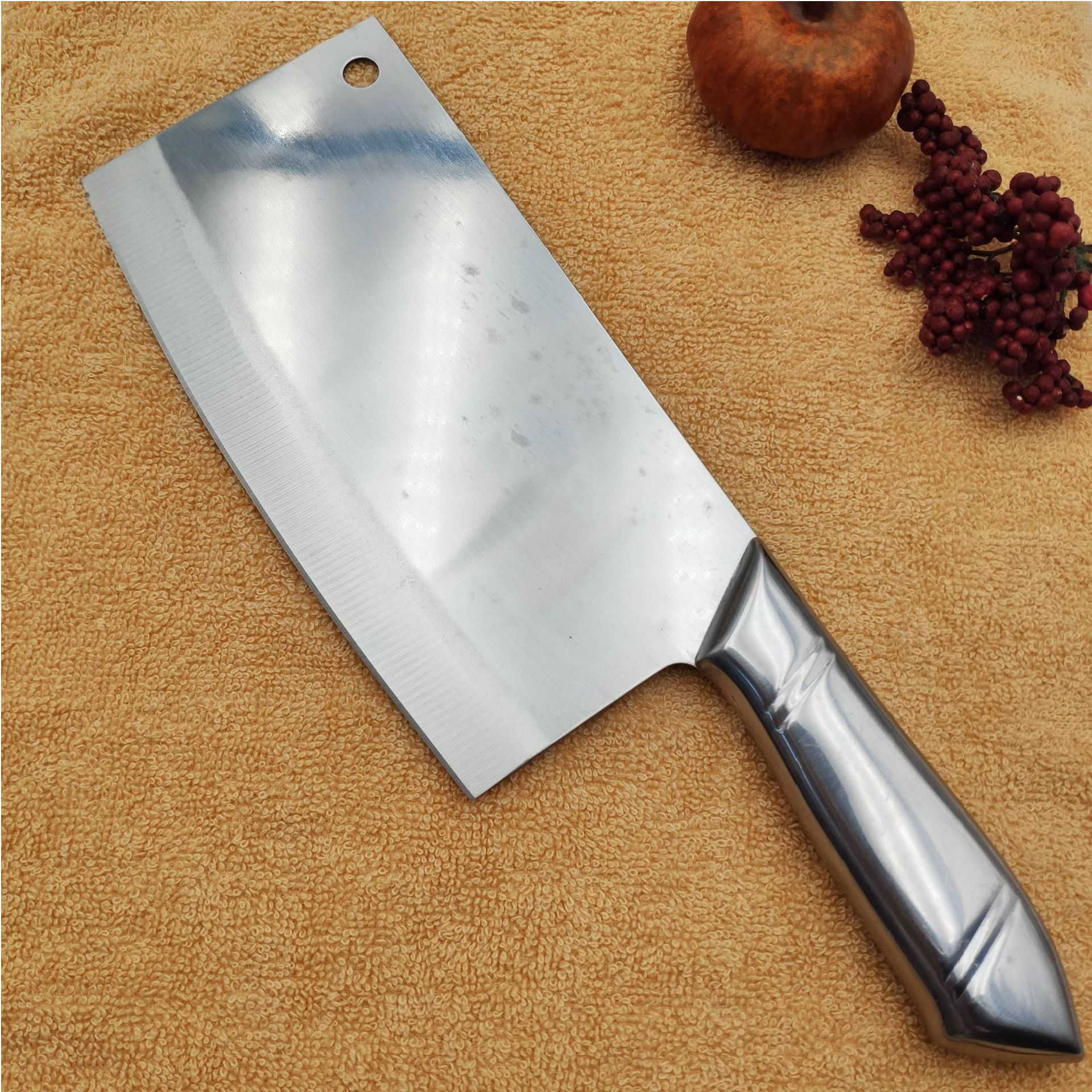 阳江菜刀全不锈钢菜刀合金钢刀钢柄切片刀锋利酒店厨师用刀 knife