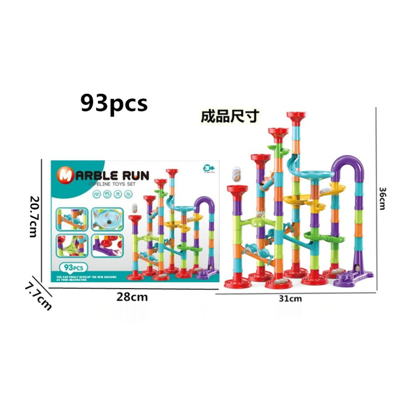 Cross-Border New Product Variety Slide Buliding Blocks Splicing Toy Catapult Pipe Assembling Three-Dimensional Maze Ball Track