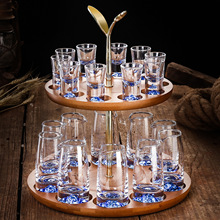 轻奢白酒杯分酒器家用套装蓝山酒具中式小酒杯子高档水晶玻璃酒盅