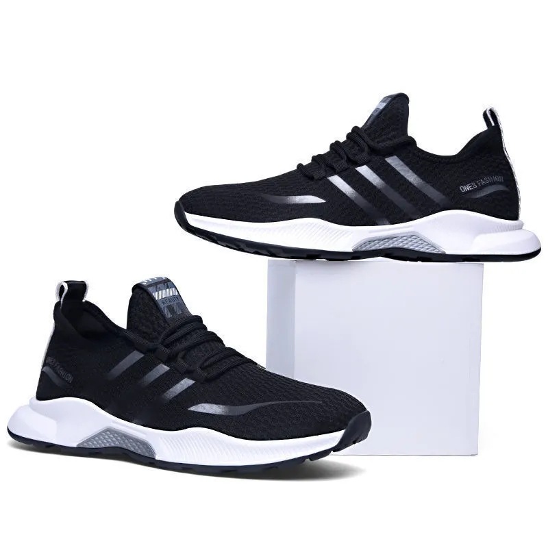 2022 Spring, Summer and Autumn Korean Style Boys Low-Top Soft Bottom Stylish Sneaker Mesh Front Lace-up Men's Casual Shoes