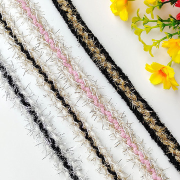 新款金银丝编织小香风织带diy服装辅料发饰箱包鞋帽配饰现货批发