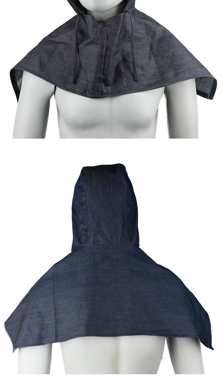 工作防尘帽子牛仔大披肩帽水泥套头帽电焊粉尘工业劳保防尘罩头帽