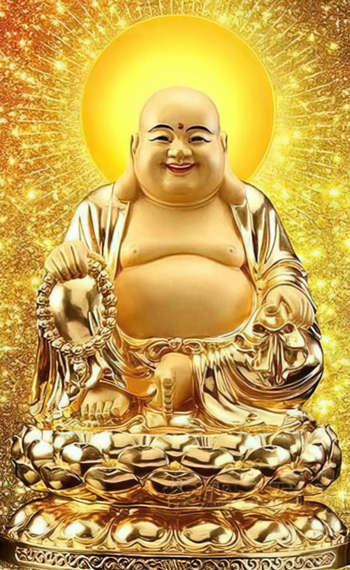 新款弥勒佛金身佛像钻石画5d钻石画卧室装饰画