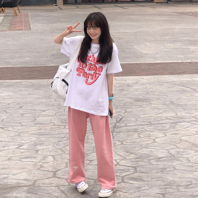 2022年夏季元气少女韩系穿搭可盐可甜短袖t恤新款休闲百搭女学生t
