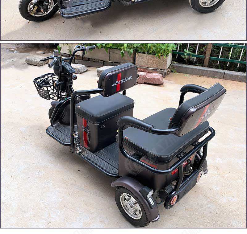 新型电动三轮老年代步车 成人接送孩子买菜车 老年休闲家用三轮车