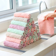 珊瑚绒抹布厨房吸水不沾油洗碗布擦手毛巾擦桌布家务不掉毛清洁布