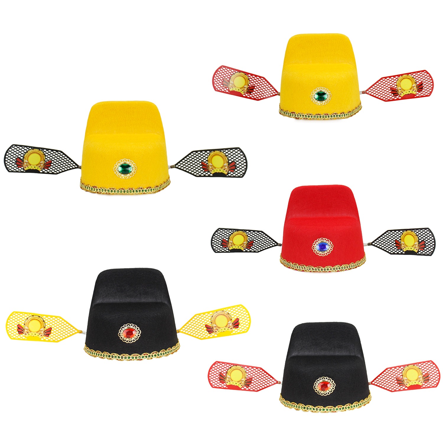 唐装状元帽乌纱帽子新郎官帽古代儿童戏曲帽道具成人古装财神秀才