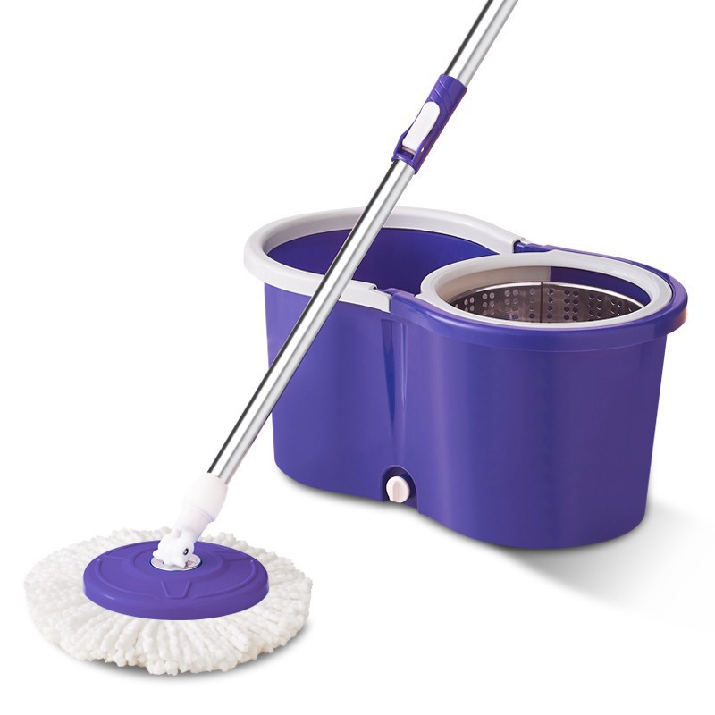 Eight-Shaped Bucket Rotating Mop Hand-Free Double Drive Rotary Mop Bucket round Mop Mop Household Floor Mop