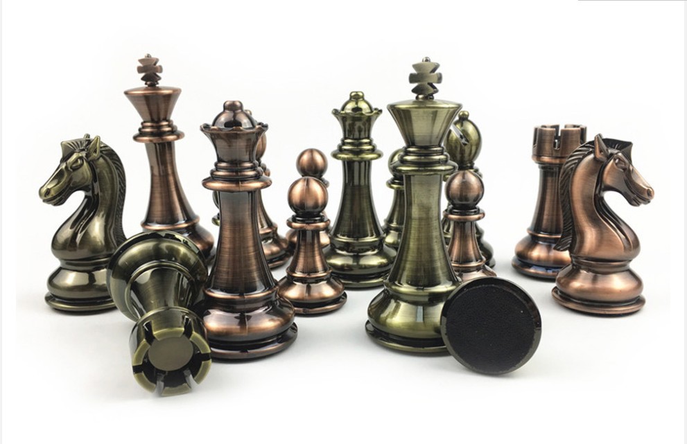 现货国际象棋金属 锌合金简约国际象棋益智棋盘棋子套装