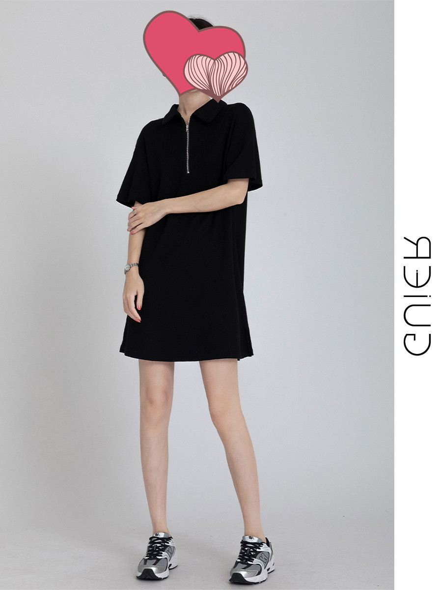 guier华夫格连衣裙女夏季2022年新款法式赫本风高级感裙子