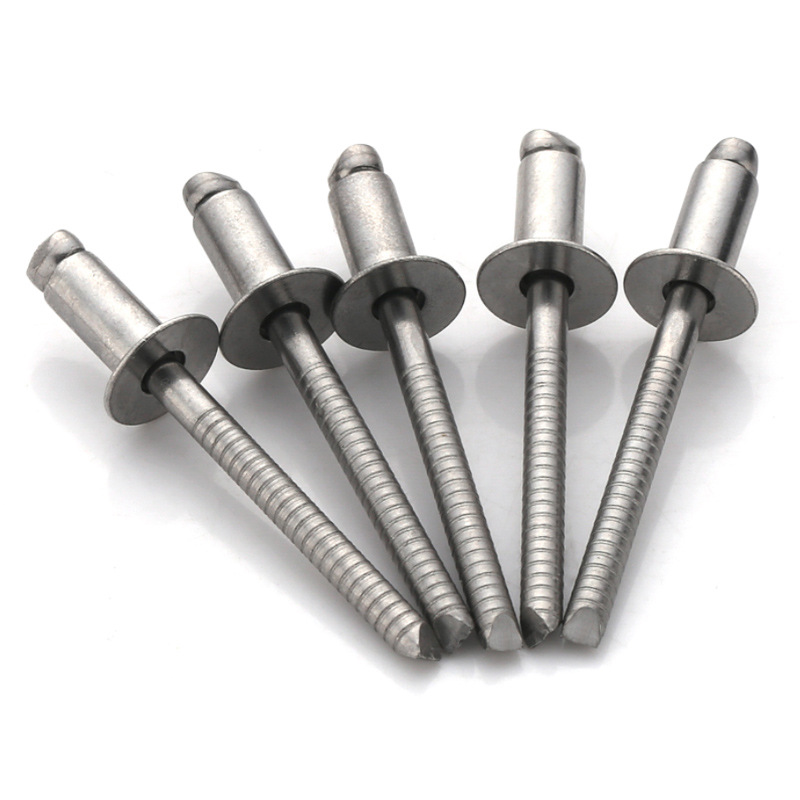304不锈钢沉头搓丝抽芯铆钉搓丝防滑杆平头抽芯拉铆钉m4m4.