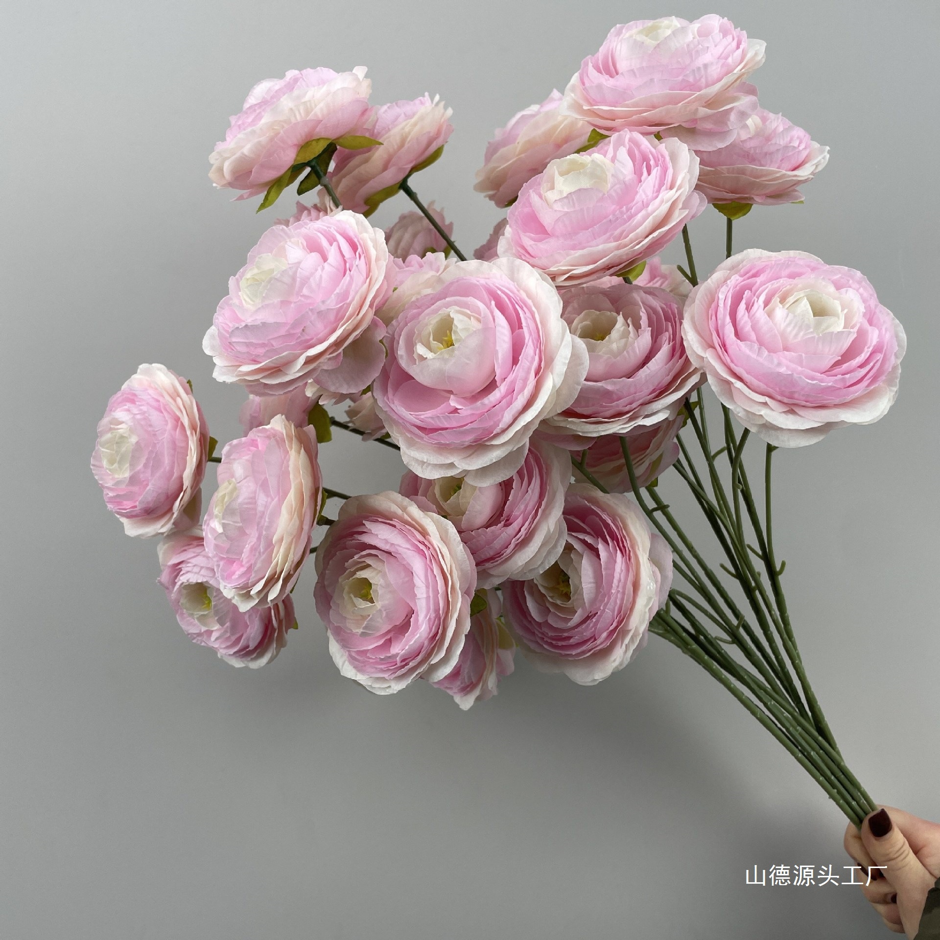 婚庆粉色系花材单只玫瑰牡丹假花结婚现场婚礼布置装饰花