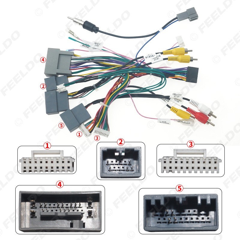 连接售后音响线束到车辆工厂线束,特征:适用于本田九代雅阁/2
