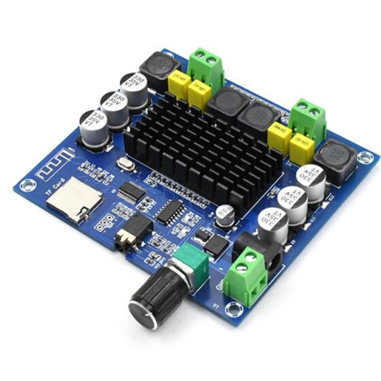 xh-a314 大功率数字蓝牙功放板tpa3116d2蓝牙5.0模支持aux和tf卡