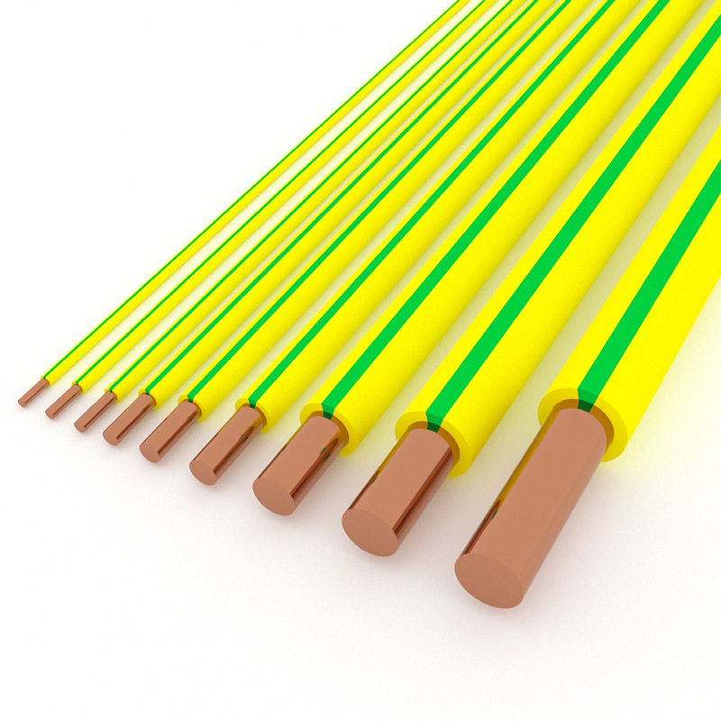 5平方10mm黄绿的双色接地线国标电线4平方铜芯电线500米