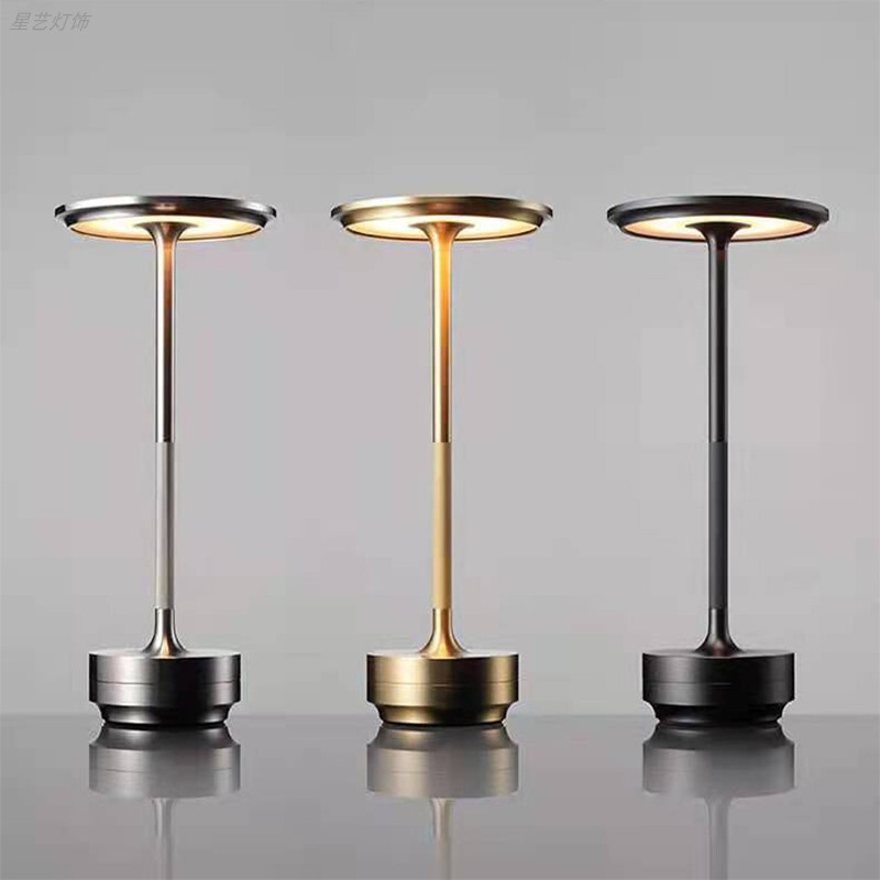 Cross-Border Retro USB Rechargeable Bar Table Lamp Bedroom Bedside Lamp Light Luxury Hotel Led Small Night Lamp Outdoor Camping Lantern