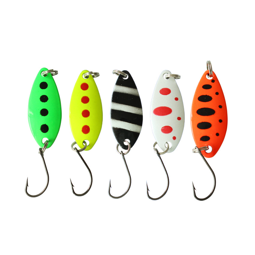 5g彩色勺型亮片路亚饵多色亮片鱼饵鳟鱼假饵马口翘嘴金属饵批发