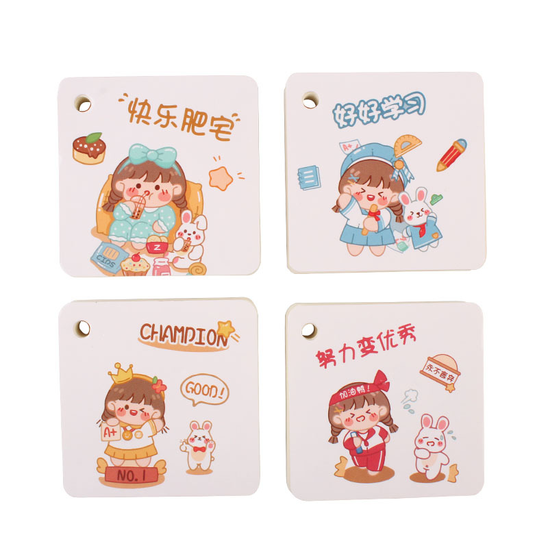 Creative Japanese Korean Cartoon Style Mini Buckle Books Iron Hoop Loading and Unloading Student Shorthand Notebook Small Notebook Wholesale