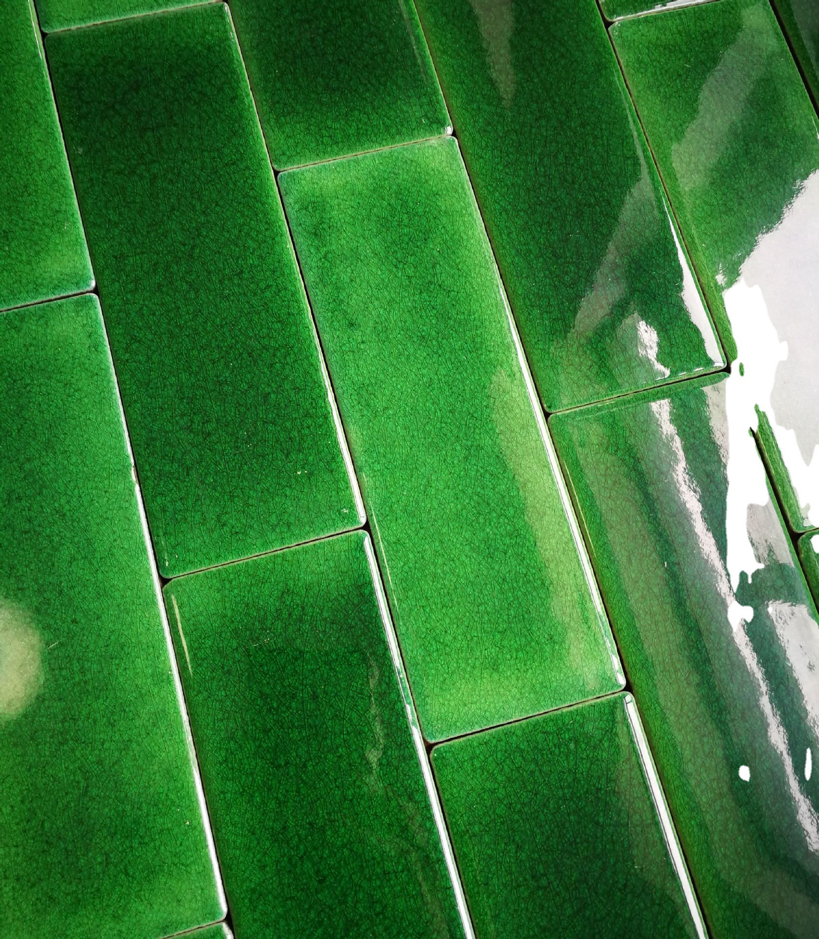 绿色冰裂纹瓷砖 祖母绿色手工砖 窑变冰裂纹瓷砖 个性瓷砖