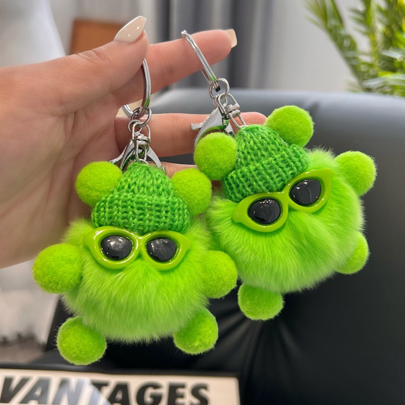 Imitation Plush Briquette Pendant Factory Wholesale Car Key Bag Cartoon Plush Doll Pendant Fashion Cool Keychain