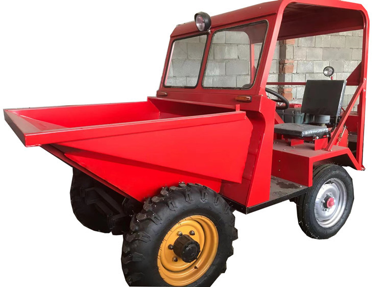 驾驶室带棚三轮翻斗车 工地送料三轮车 农用小型自卸运输车