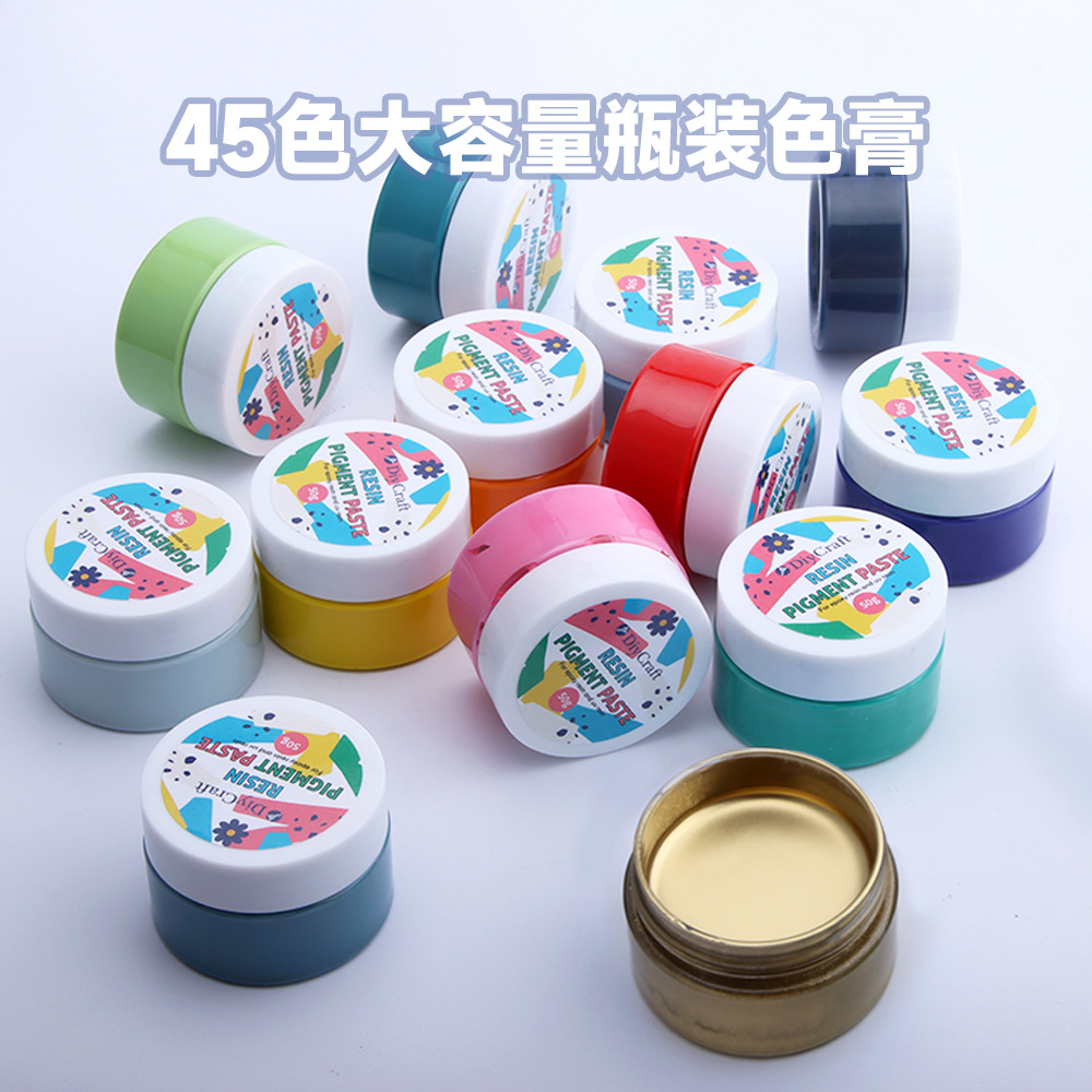 Hot Sale 45 Colors High Concentration Oily Color Paste Color Paste Suitable for Epoxy Resin Uv Epoxy Diy Handmade 50G Pack