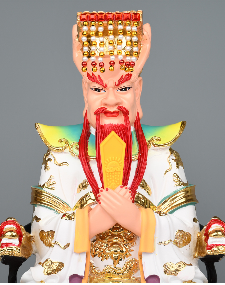 四海龙王神像红黄白黑色西海北海南海东海龙王树脂佛像摆件工艺品