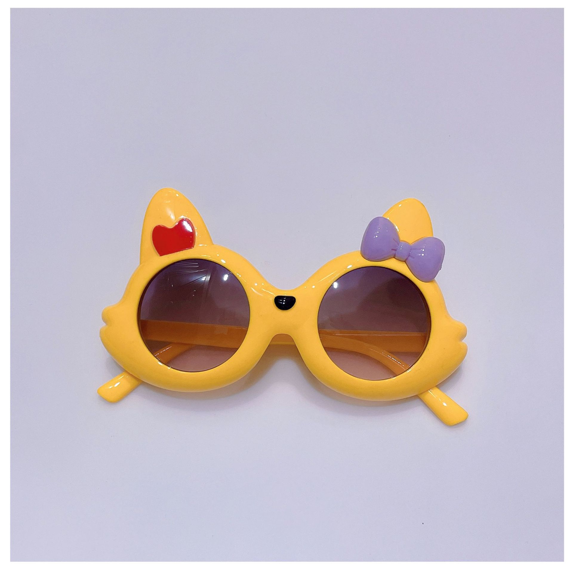 New Kids Sunglasses Cute Cartoon Fox Color Sunglasses for Boys and Girls Summer UV Protection Sun Protection Glasses