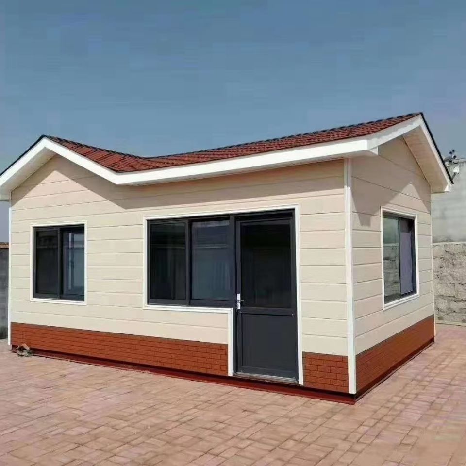 轻钢别墅欧式中空二层新农村钢结构设计图集成房屋建造室内玻璃房