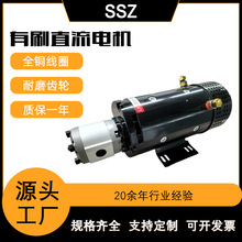 玲璇铄世哲电机24V 3KW液压直流电机带齿轮泵高转速