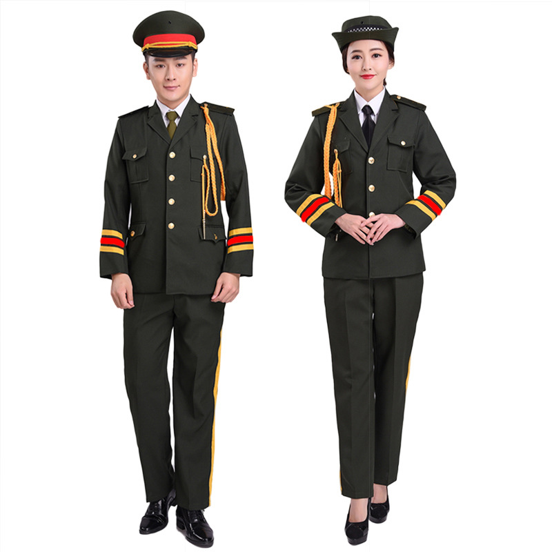 升旗手服装套装制服男女国旗班仪仗队服装护卫队礼服军乐队演出服
