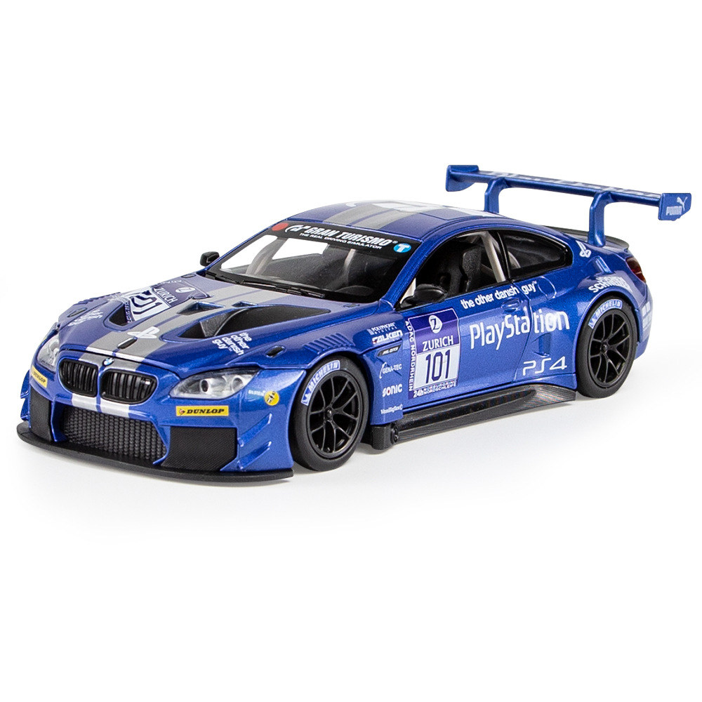 车酷1/24宝bmw m6 gt3马仿真合金赛车模型儿童跑车摆件玩具汽车