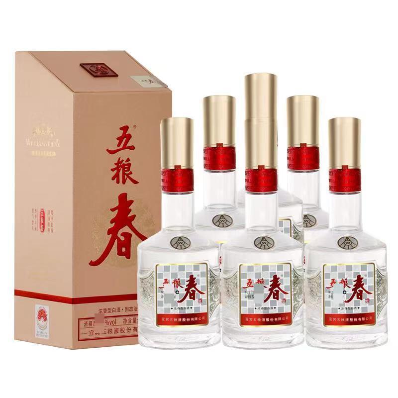 (二代五粮春52度)浓香型白酒整箱6瓶*500ml 自饮商务用酒-阿里巴巴