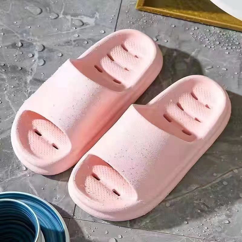 Bathroom Slippers for Women Summer Household Couple Bathroom Indoor Bath Non-Slip Leaking Slippers Soft Bottom Slippers for Men