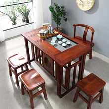 茶桌椅组合新中式禅意茶桌家用小茶台桃花心木实木茶几功夫泡茶桌