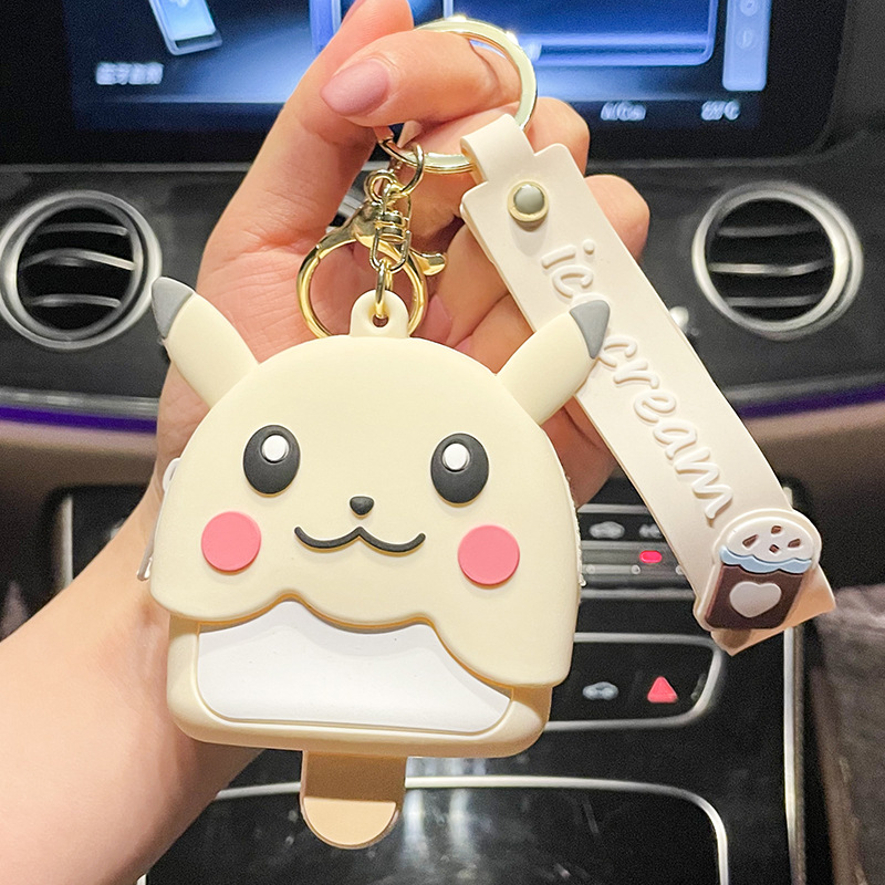 Cartoon Anime Coin Purse Key Chain Creative Cartoon Small Wallet Key Pendants Bag Mini Pendant Key Ring