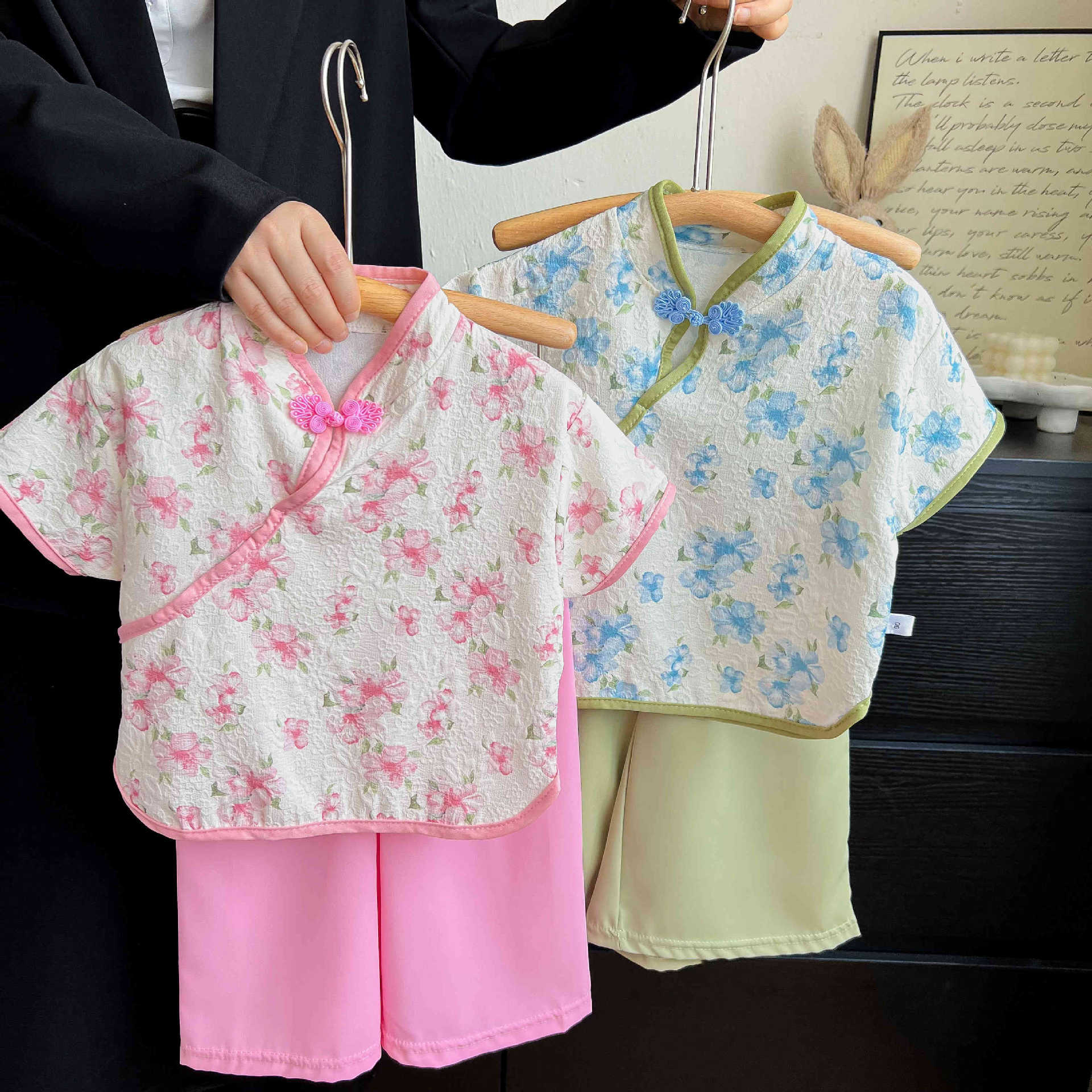 女童古风汉服套装夏季2024新爆款洋气中大儿童国潮新中式两件套潮