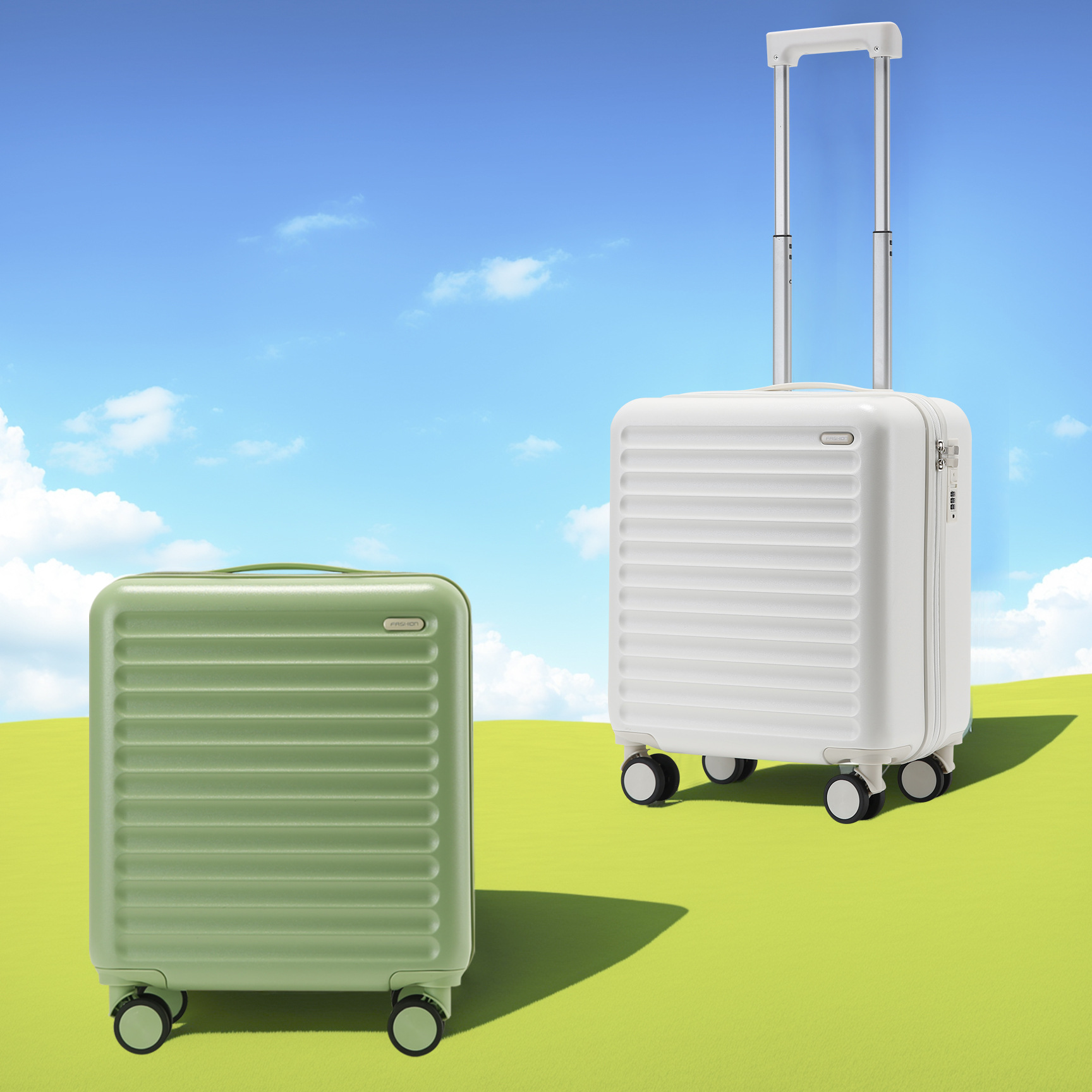 新秀丽登机拉杆旅行密码箱18寸小型轻便行李箱多功能新款充电20寸