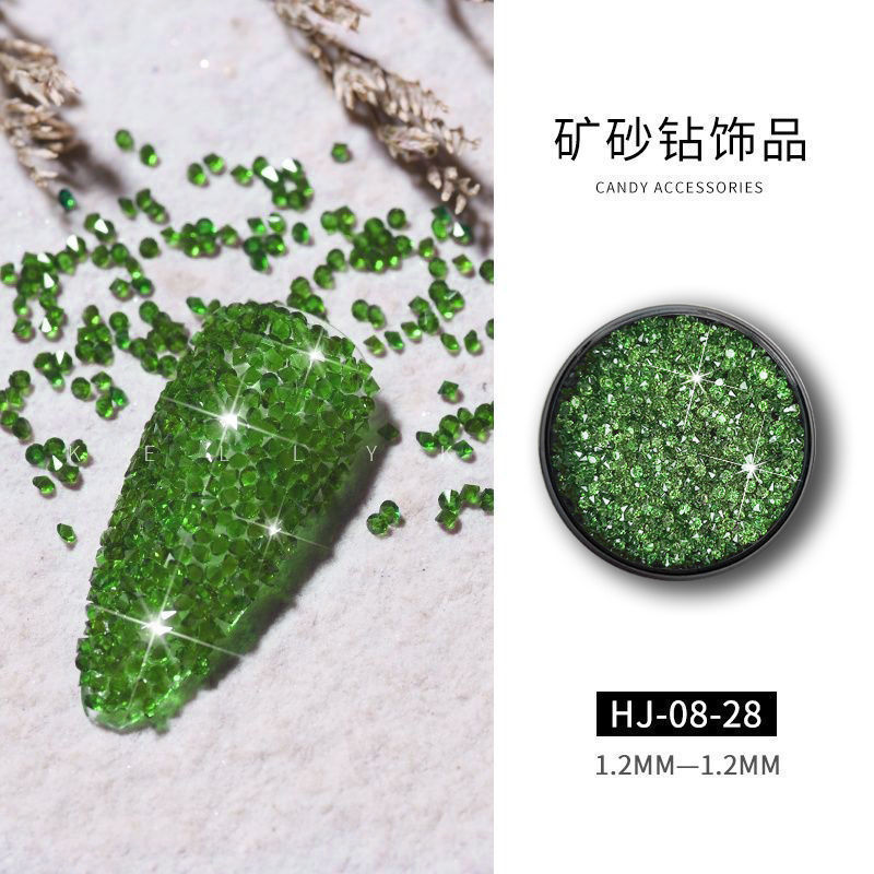 Micro Diamond Nail Ornament Ore Nail Particles Nail Diamond in the Debris Powder Flash Nail Jewelry Colorful Crystals DIY Wholesale