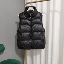 胖MM特大码300斤男女潮流宽松坎肩无袖外套秋冬立领马甲棉衣棉服