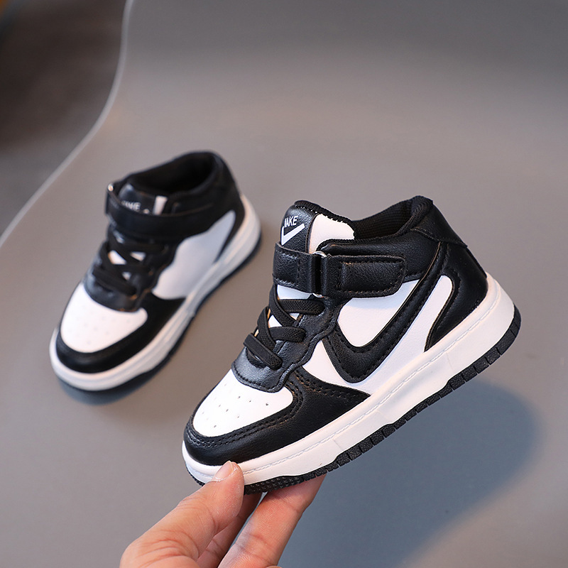 2023 Spring and Autumn New Children's Sneaker Boy Student Casual Mid-Top Board Shoes Girls Baby Shoes White Shoes