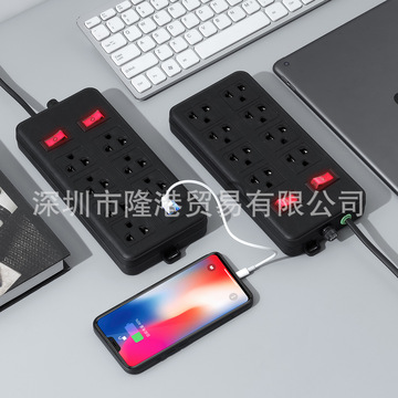 泰国标准插座缅甸老挝柬埔寨越南印度尼泊尔电源插线板美规排插头