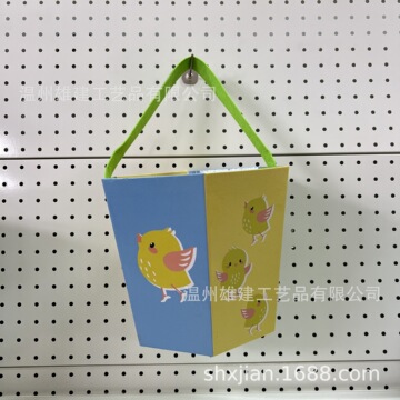 跨境热销胶纸盒创意抱抱桶牛皮收纳礼盒圆纸桶可手提儿