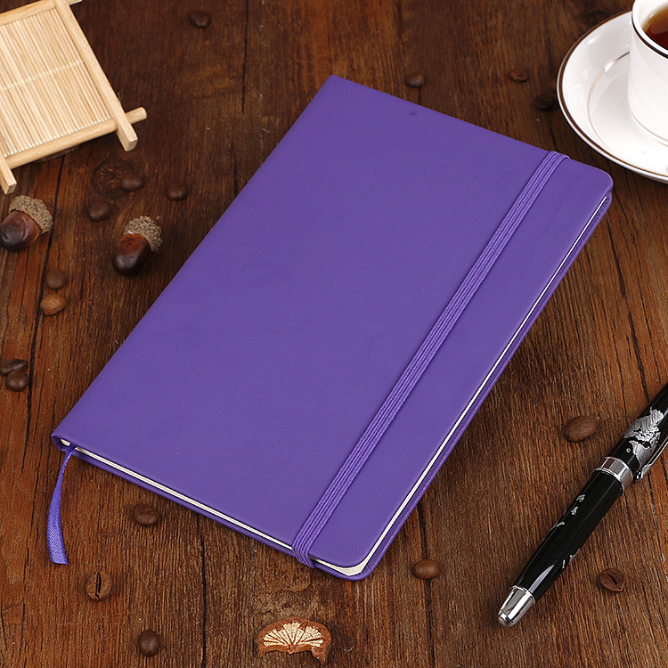 Strap Notebook Pu Leather Strip Rubber Band Notepad Business A5/A6 Manuscripts Multi-Color Optional Printed Logo