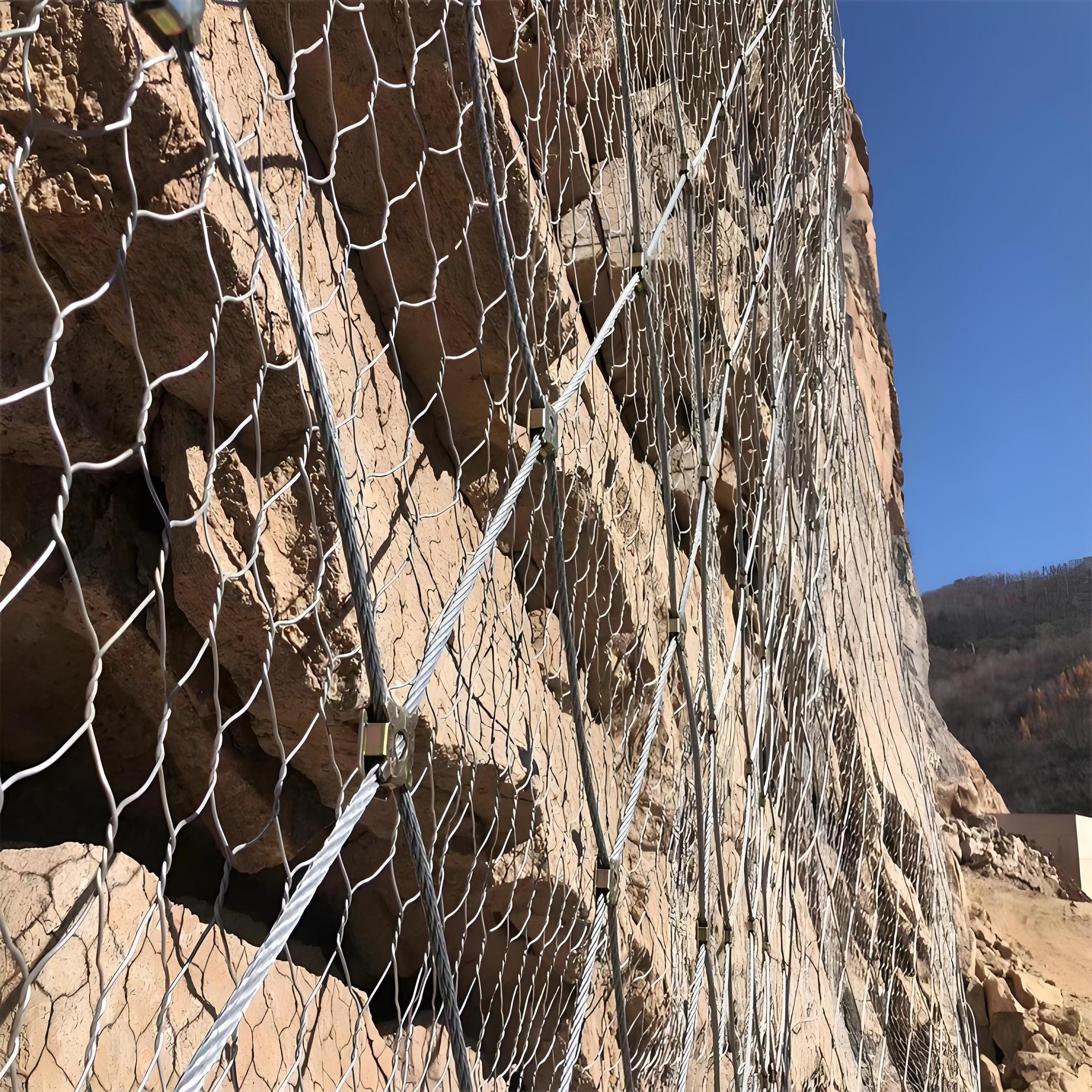 现货环形边坡防护网主动防护gps钢丝绳网sns柔性被动防护网-阿里巴巴