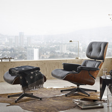 伊姆斯躺椅真皮Eames椅意式设计师单人沙发休闲椅现代简约懒人椅