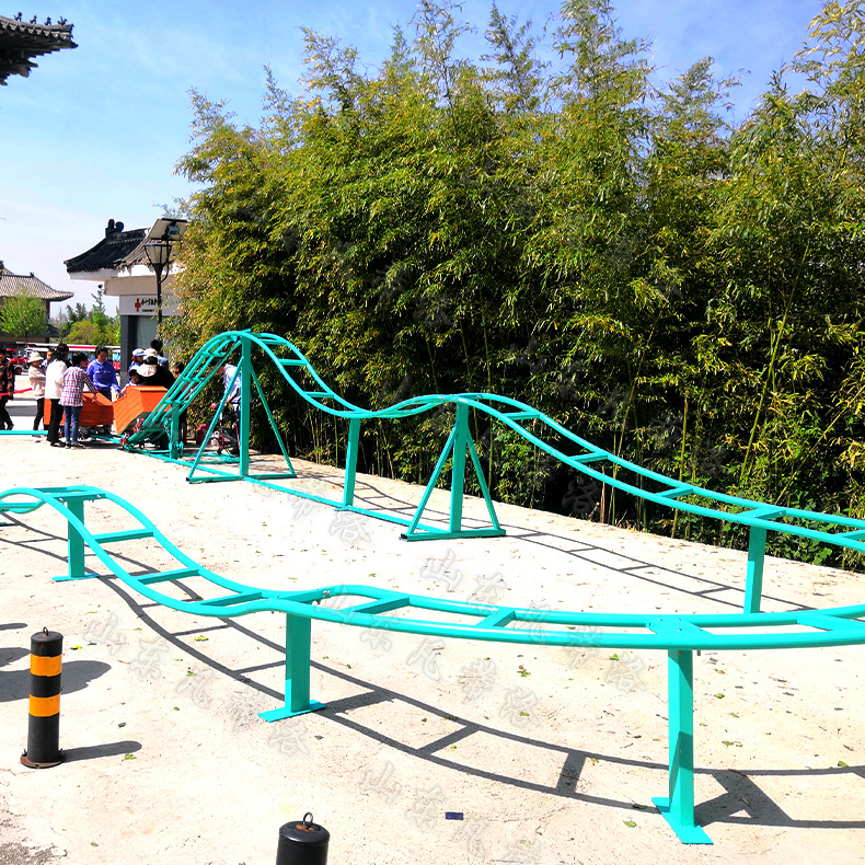 网红引流人力无动力脚蹬自发电过山车坑爹妈亲子合金玩具游乐设备